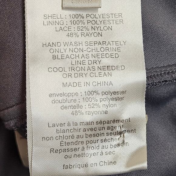 David's Bridal‎ Pewter Gray Mesh Floor Length Bridesmaid Dress Size 10 - Picture 8 of 8